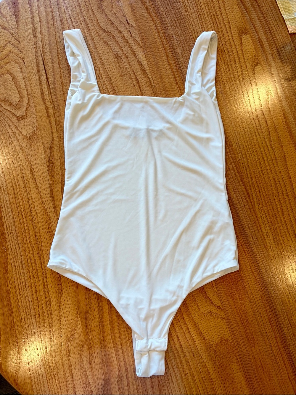 PrettyLittleThing White Square Neck Bodysuit